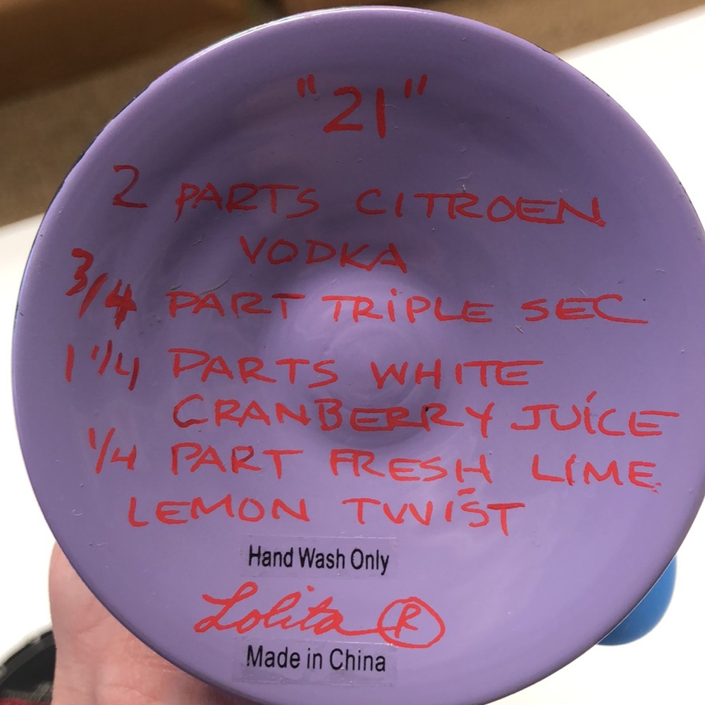 Lolita 7oz “21” Martini Glass NWT - Picture 4 of 6